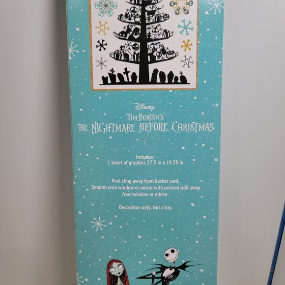 Disney The Nightmare Before Christmas Peel Stick Window Clings NO SLEEP TIL XMAS - Picture 6 of 9